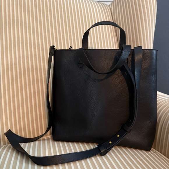 Madewell Black Leather Crossbody Bag purse - Picture 3 of 9